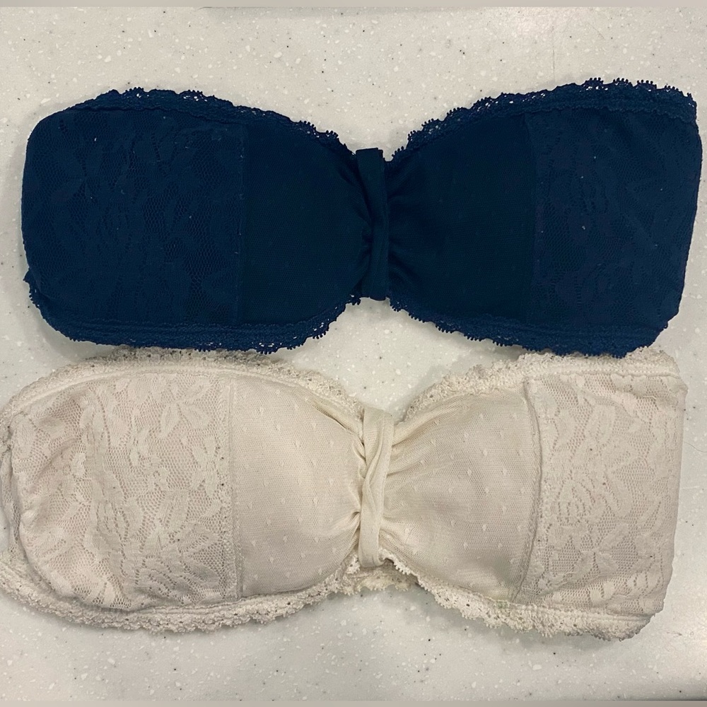 Hollister White Lace Bandeau Size XS/S